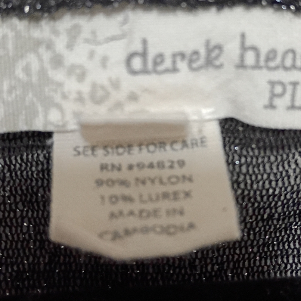 🎉SALE Derek Heart Black Sheer Mesh Sparkling Scoop Neck Top - Picture 6 of 6